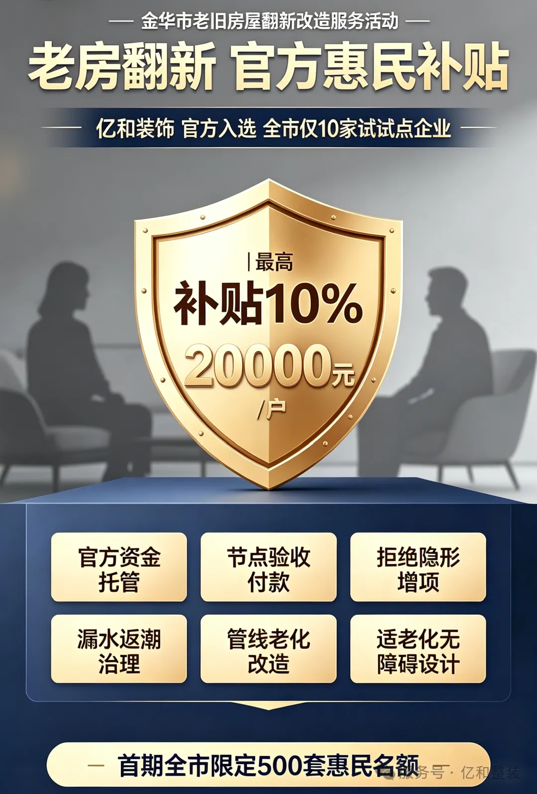 金华官方旧改补贴落地｜亿和装饰为市级试点企业